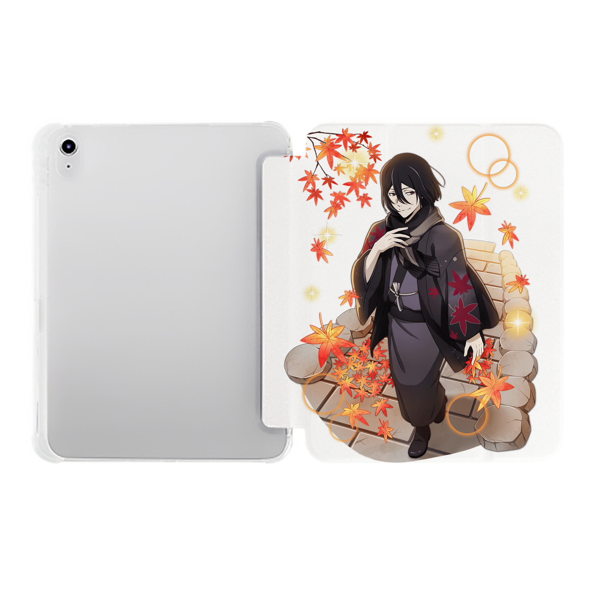 （画像用） 文豪ストレイドッグス Bungo Stray Dogs IPad ケース ペン収納付き 三つ折りスタンド PUレザー×シリコン 対応機種9.5/10.5/10.9インチ